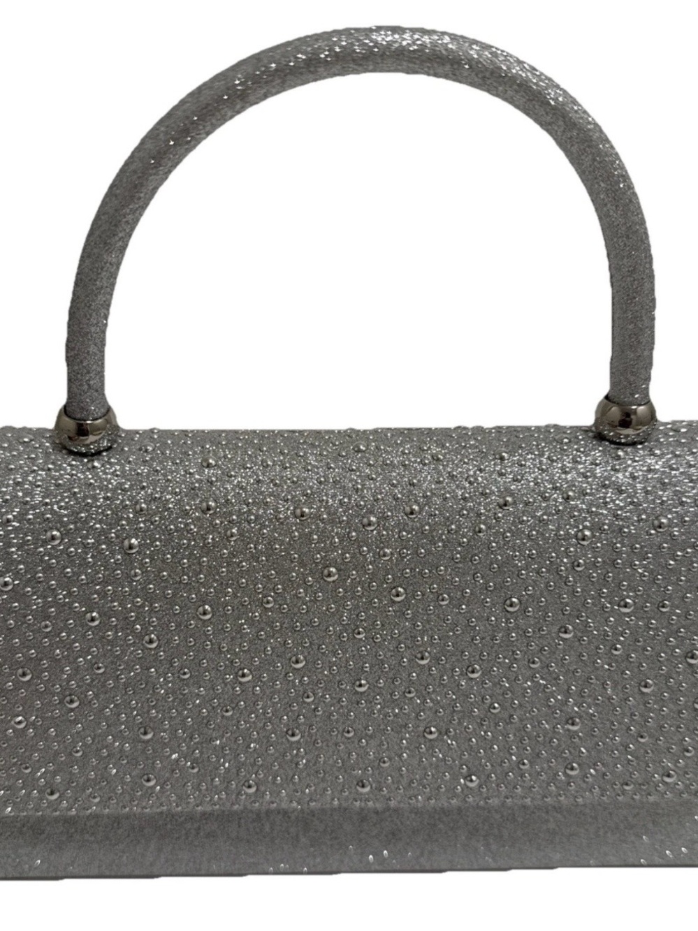 Kendall & James Silver Beaded Evening Purse, Shoulder Chain, NWT - Picture 4 of 12